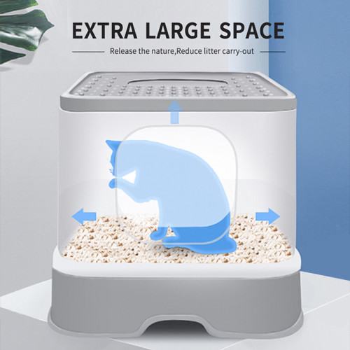 Pet Toilet Bedpan Anti Splash Cats Litter Box With Scoop Fully Closed pets Fat Cat toilet Home Plastic Sand Box Supplies