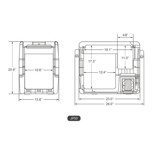 JP50 12V Refrigerator Portable Fridge Freezer | ICECO