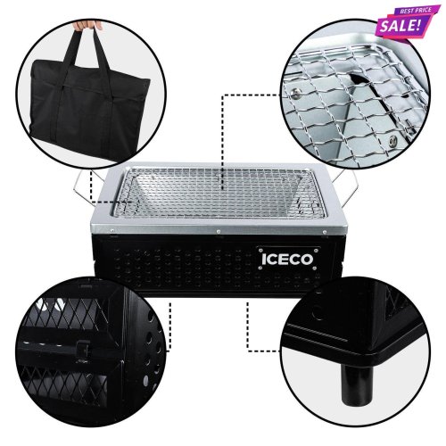15.7'' Folding Charcoal BBQ Grill | ICECO