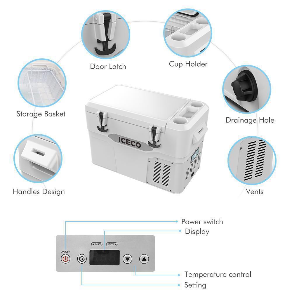 JP42 Series 44.3QT 3in1 12V Fridge iCooler | ICECO