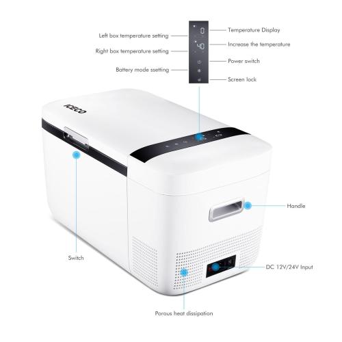 21QT GO20 Dual Zone 12V Refrigerator (White) | ICECO