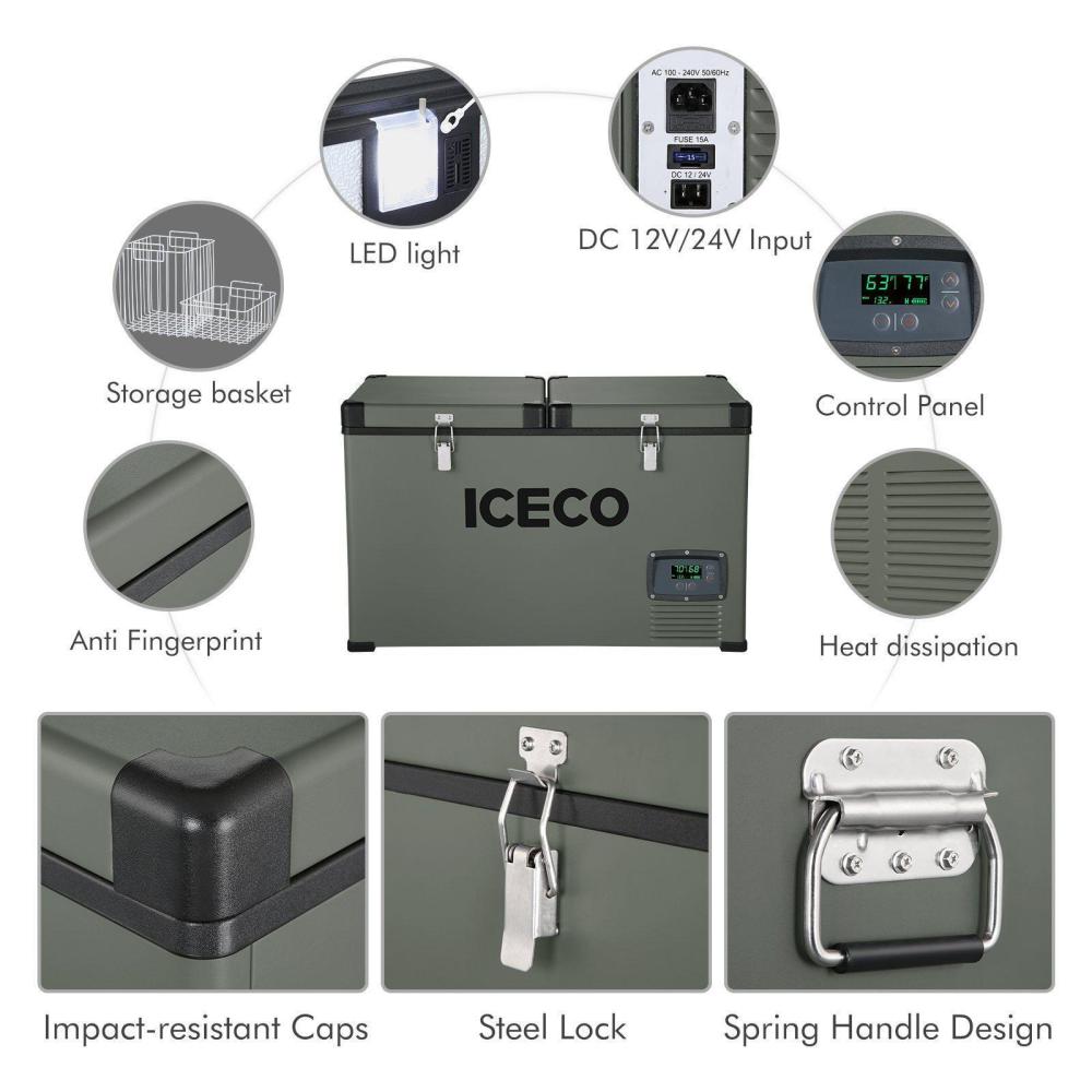 68.7QT VL65 Dual Zone Fridge Freezer | ICECO
