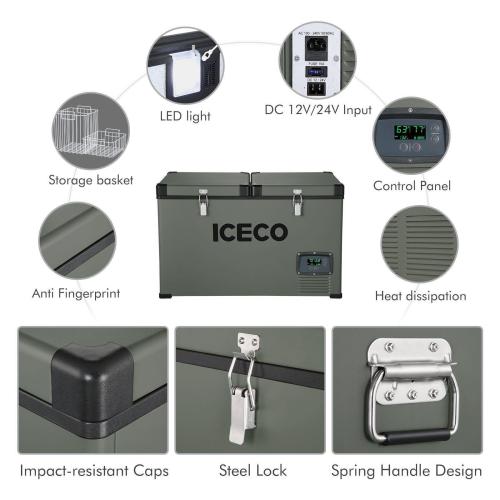 68.7QT VL65 Dual Zone Fridge Freezer | ICECO