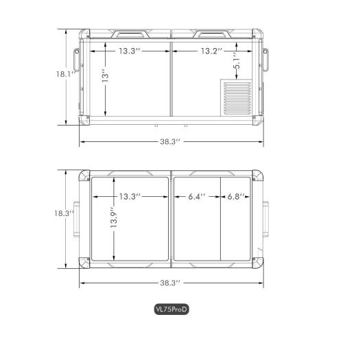 VL75ProD Portable Fridge Freezer | ICECO Ship out 29th Aug