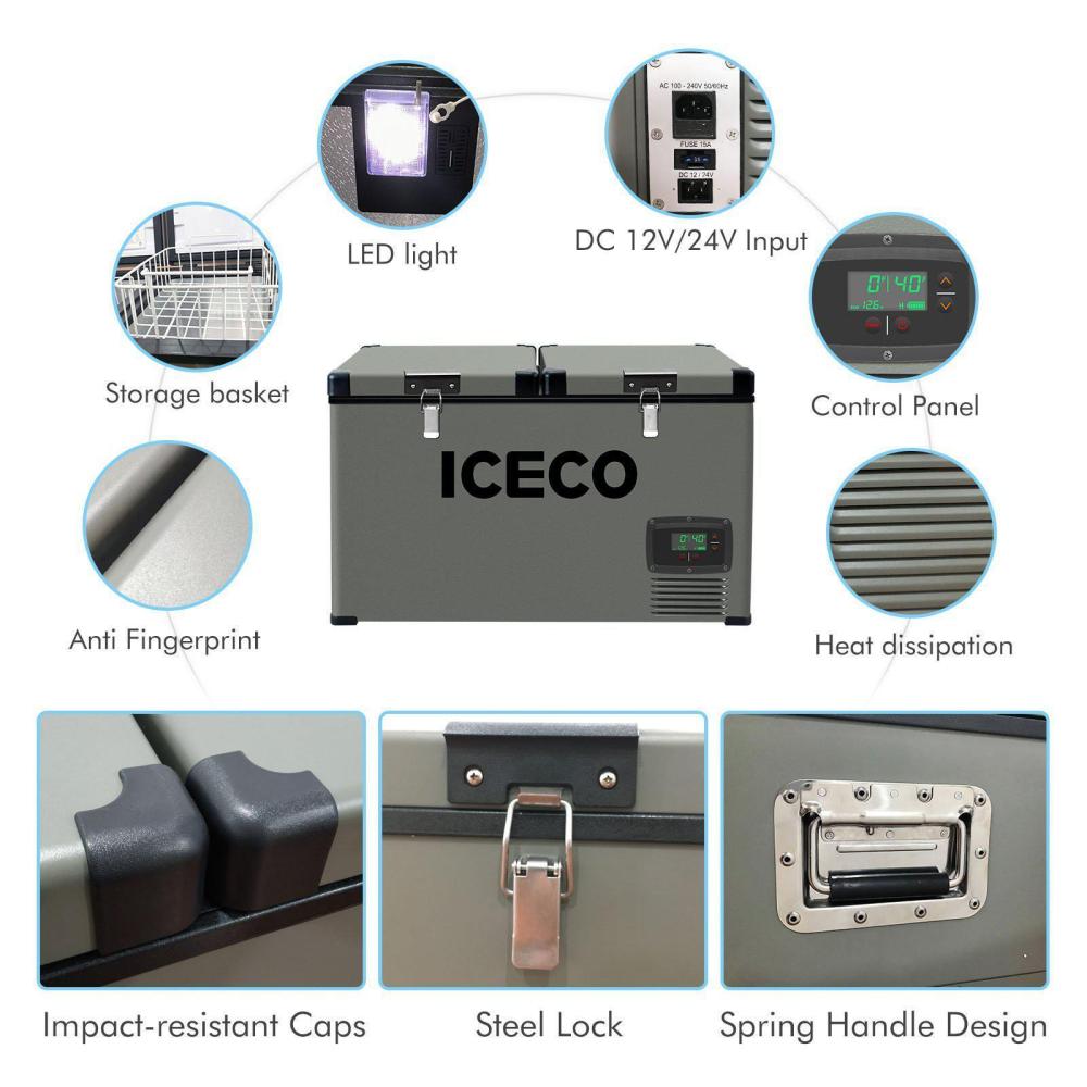 ICECO VL60 Dual Zone Fridge Freezer with Cover