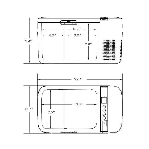 ICECO 21QT GO20 Dual Zone Fridge Freezer | ICECO