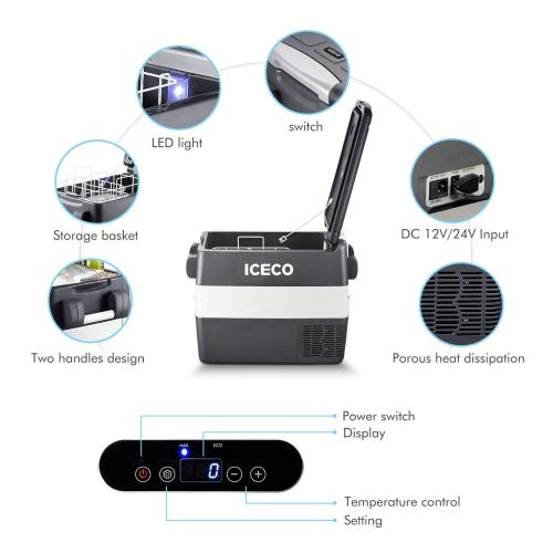 JP50 12V Refrigerator Portable Fridge Freezer | ICECO
