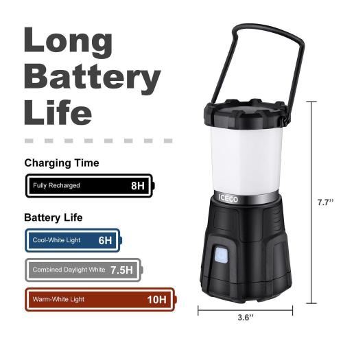ICECO Camping Lantern USB rechargeable Light