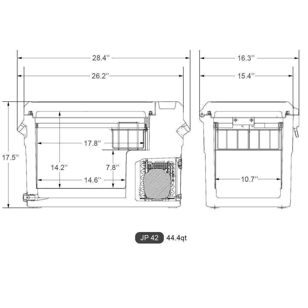 JP42 Series 44.3QT 3in1 12V Fridge iCooler | ICECO