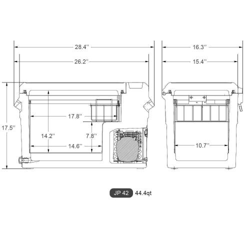 JP42 Series 44.3QT 3in1 12V Fridge iCooler | ICECO