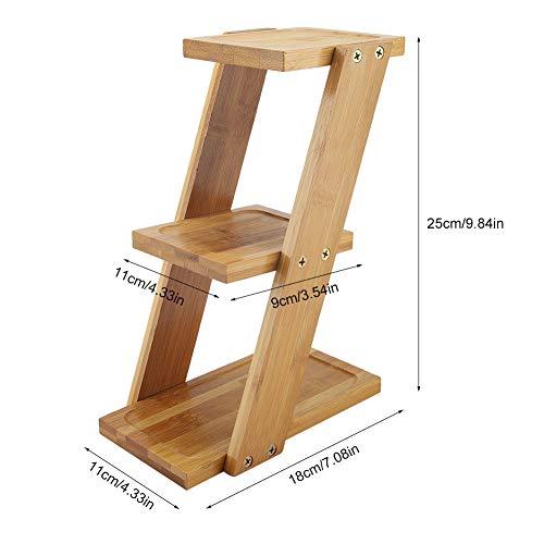 Bamboo Ladder Plant Stand, 3 Tiers Potted Plant Stand Rack, Flower Pot Holder Shelf Planter Display for Patio Garden Balcony Mini Cactus Pot Indoor Decoration