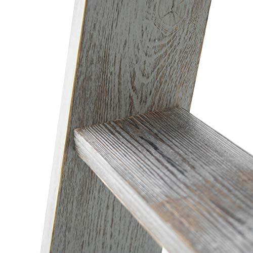 Honest Blanket Ladder Wooden Decorative, Rustic Blanket Ladder,Farmhouse Blanket Holder Rack, Wall Leaning Ladders, Ladder Shelf Stand,Grey