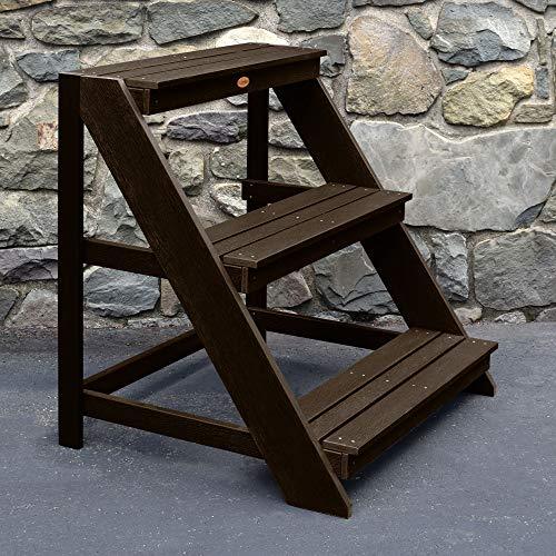 highwood AD-GRDIN3636A-ACE Ladder Plant Stand, 3ft, 3 feet, Weathered Acorn