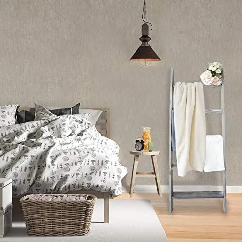 Honest Blanket Ladder Wooden Decorative, Rustic Blanket Ladder,Farmhouse Blanket Holder Rack, Wall Leaning Ladders, Ladder Shelf Stand,Grey