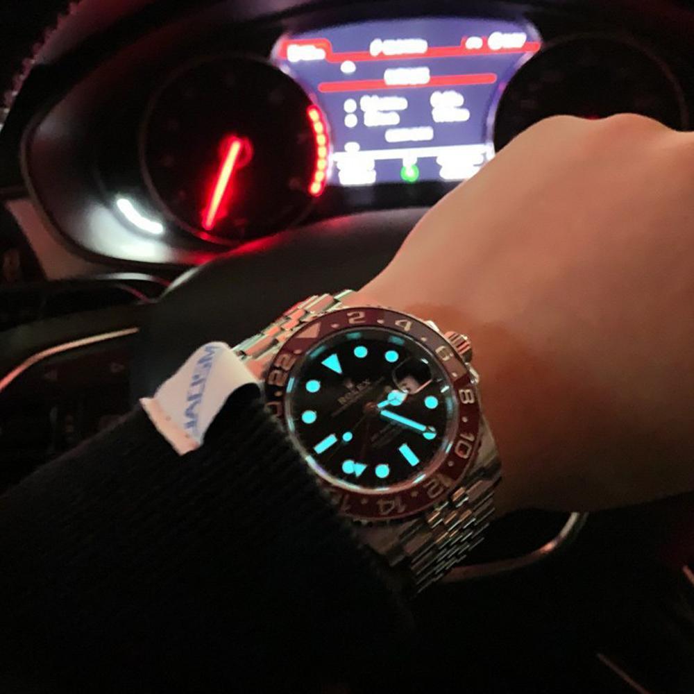 ROLEX ロレックス GMTマスターⅡ ブラック文字盤 オイスター 40 mm オイスタースチール m126710blro-0001