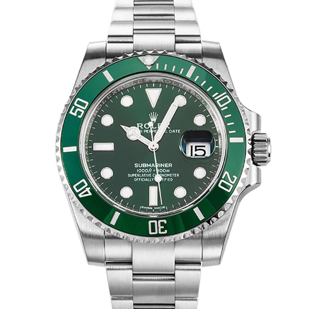 ROLEX ロレックス 腕時計 美品 サブマリーナデイト  メンズ グリーン文字盤 -116610LV-97200