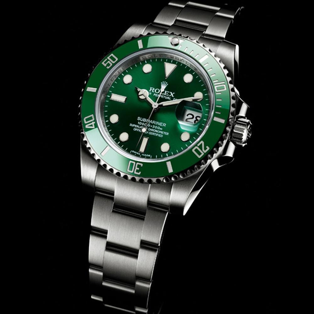 ROLEX ロレックス 腕時計 美品 サブマリーナデイト  メンズ グリーン文字盤 -116610LV-97200