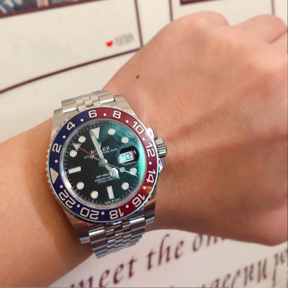 ROLEX ロレックス GMTマスターⅡ ブラック文字盤 オイスター 40 mm オイスタースチール m126710blro-0001