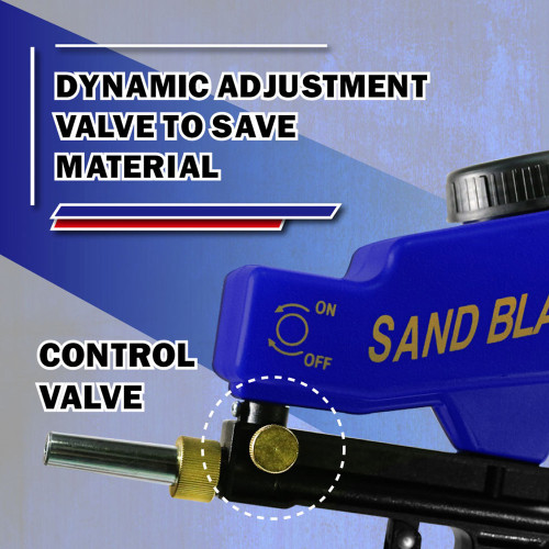 LEMATEC Gravity Feed Portable Sandblasting Gun for remove spot rust dirt paint Sandblaster  gun