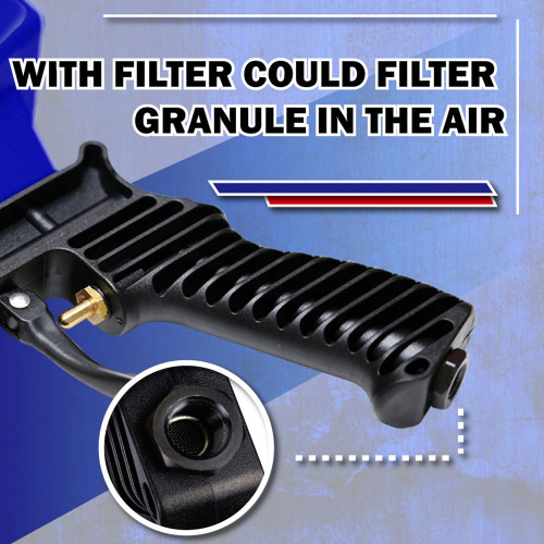 LEMATEC Gravity Feed Portable Sandblasting Gun for remove spot rust dirt paint Sandblaster  gun