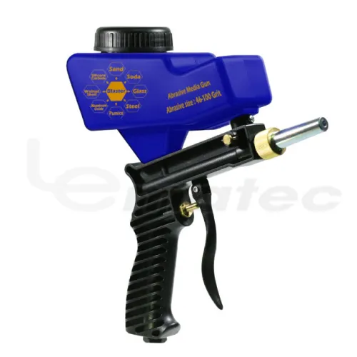 LEMATEC Gravity Feed Portable Sandblasting Gun for remove spot rust dirt paint Sandblaster  gun