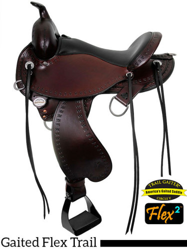 14  to 17  Circle Y Alabama Flex2 Trail Gaiter Saddle 1581 w/Free Pad
