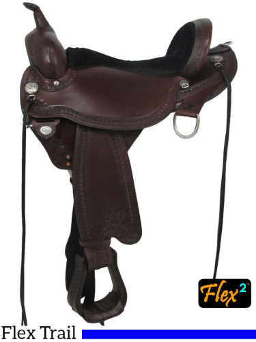 15  to 18  Circle Y Sheridan Flex2 Trail Saddle 1572 w/Free Pad