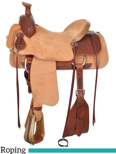 14  to 17  Circle Y Hardseat Roper Saddle 2781 w/Free Pad