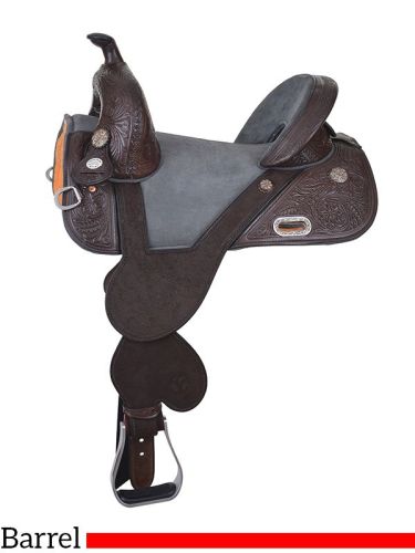 13.5  to 16.5  Circle Y Tammy Fischer Medium Horn Texas Signature Treeless Barrel Saddle 1307 w/Free Pad