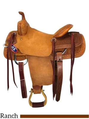 15.5  to 17  HR Hud Roberts Ranch Cutter Saddle 320H