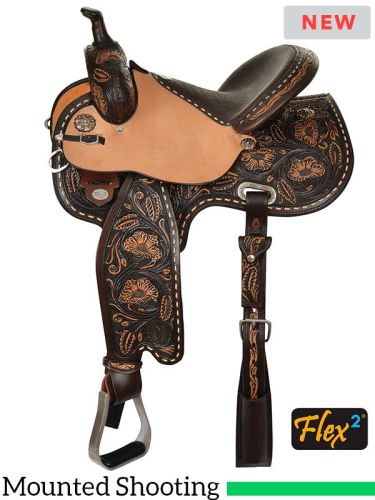 13.5  to 16  Circle Y KL Big Iron Flex2 Mounted Shooting Saddle 2405 w/Free Pad