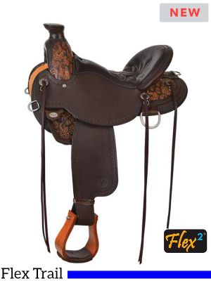 14  to 17  Circle Y Paisely Flex2 Trail Saddle 1154 w/Free Pad