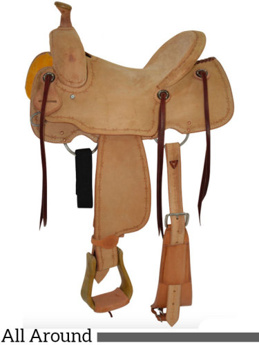 12  to 16  Circle Y Comal Hard Seat All Around Saddle 2727 w/Free Pad