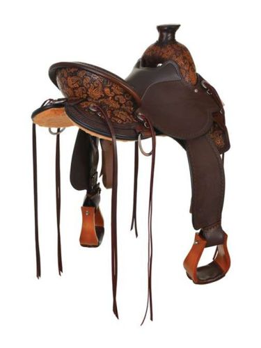 14  to 17  Circle Y Paisely Flex2 Trail Saddle 1154 w/Free Pad
