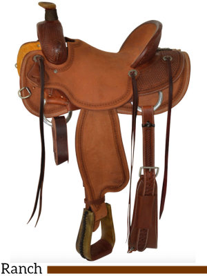 15  to 17  Circle Y Barton Ranch Saddle 2125 w/Free Pad
