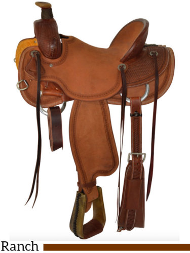 15  to 17  Circle Y Barton Ranch Saddle 2125 w/Free Pad