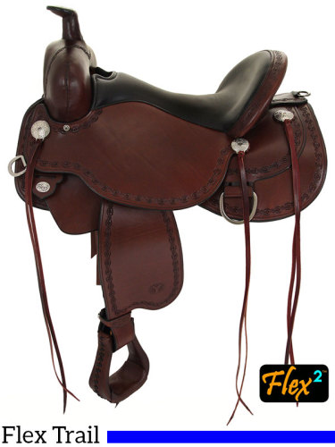14  to 17  Circle Y Alpine Flex2 Trail Saddle 2377 w/Free Pad