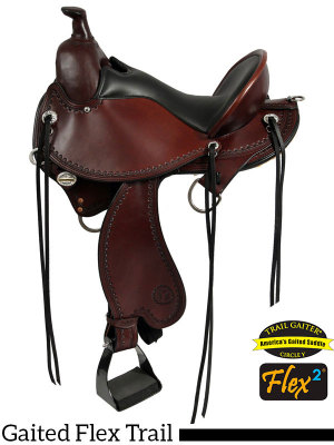 15  to 17  Circle Y Kentucky Flex2 Trail Gaiter Saddle 1582 w/Free Pad