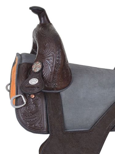 13.5  to 16.5  Circle Y Tammy Fischer Medium Horn Texas Signature Treeless Barrel Saddle 1307 w/Free Pad