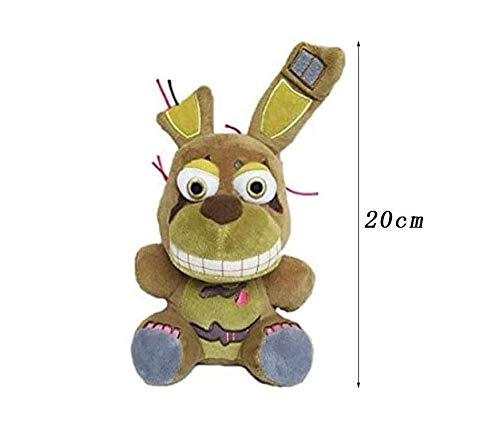Five Nights at Freddy's 毛绒玩具所有人物弗雷迪熊邦妮奇卡狐狸 FNAF 填充动物玩偶儿童礼品系列 ByHENG-US(Springtrap)