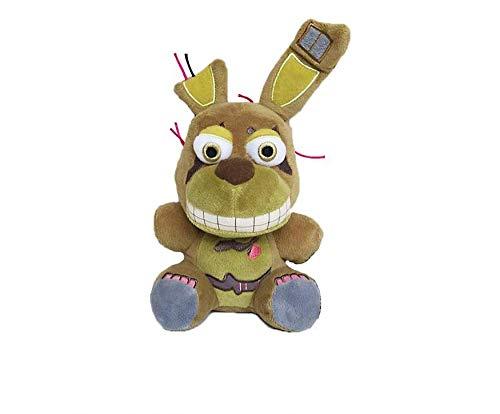 Five Nights at Freddy's 毛绒玩具所有人物弗雷迪熊邦妮奇卡狐狸 FNAF 填充动物玩偶儿童礼品系列 ByHENG-US(Springtrap)