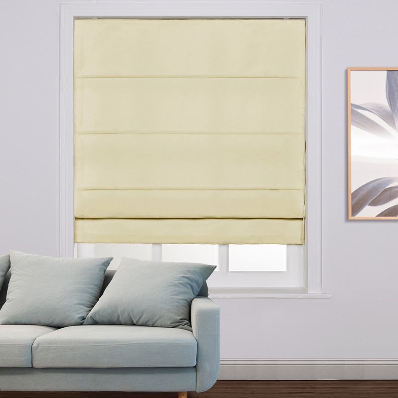 yeffa耶芳纯色涤纶罗马帘定制