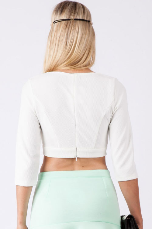 White Mesh Insert Cut Out Top