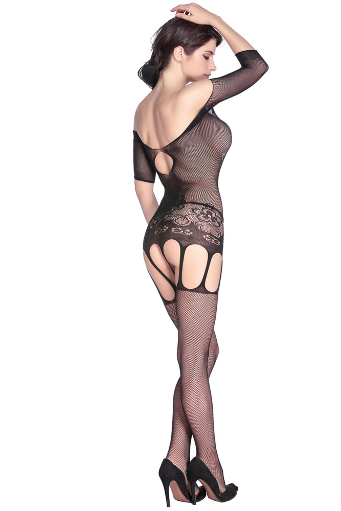 Bold Cutouts Crotchless Fishnet Bodystocking