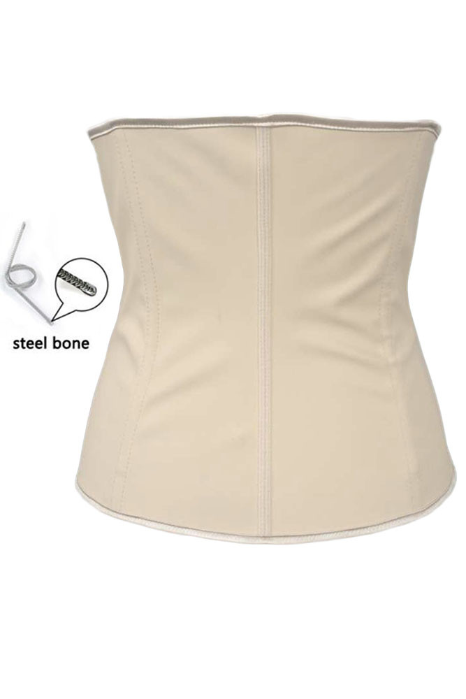 Apricot Plus Size 4 Steel Bones Latex Under Bust Corset