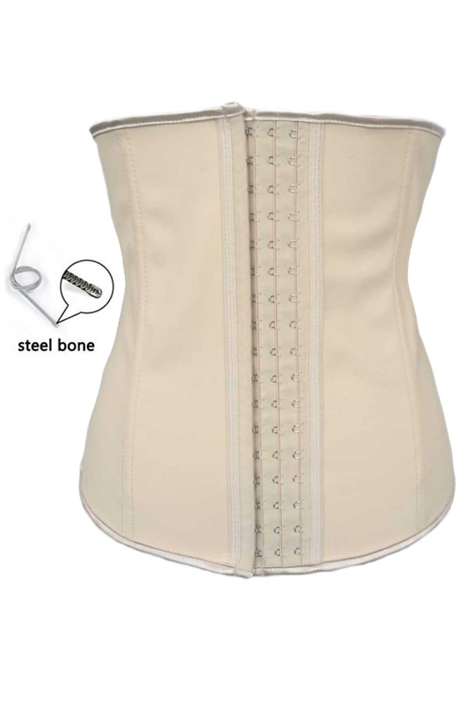 Apricot Plus Size 4 Steel Bones Latex Under Bust Corset