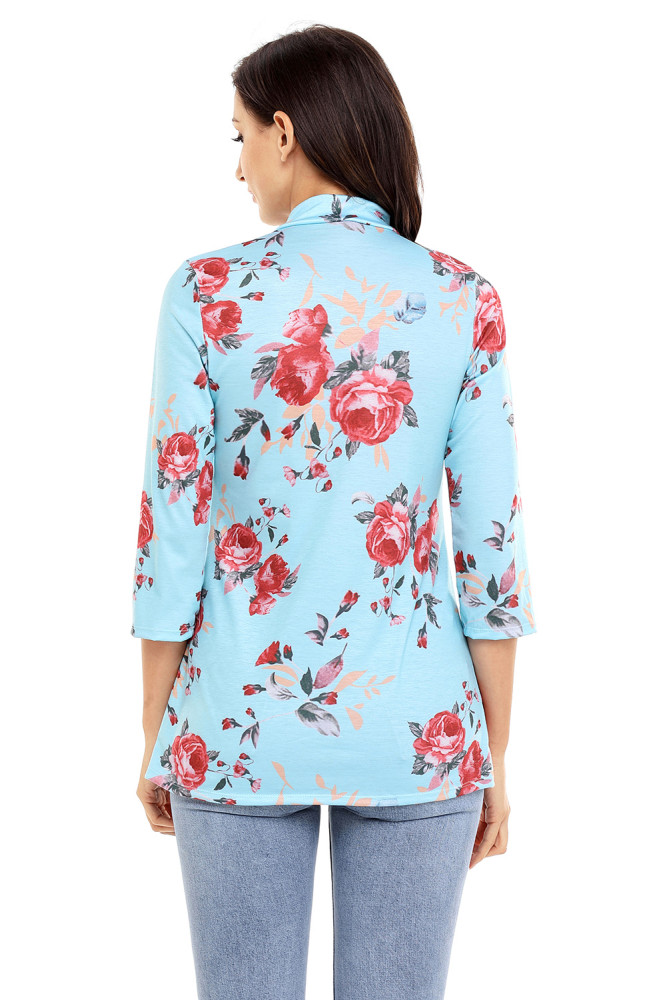 Floral Choker Top in Mint
