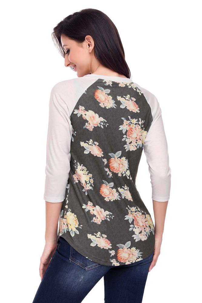 Pink Raglan Sleeve Top