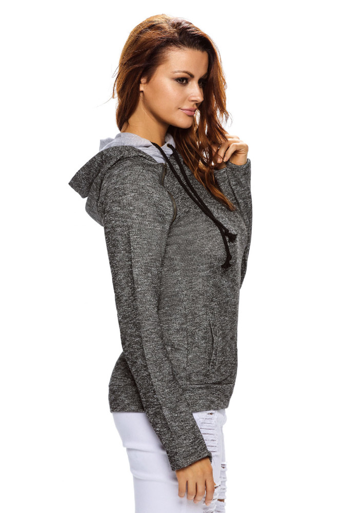 Heather Charcoal Double Hooded Sweatshirt