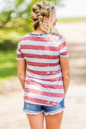 American Heart Womens Flag T-shirt